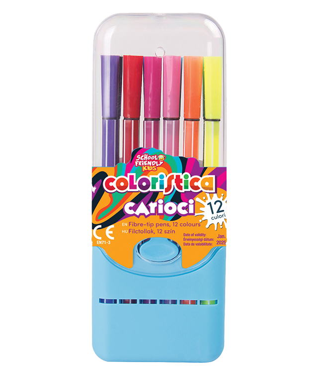 SCHOOL FRIENDLY COLORISTICA Carioci 12 culori