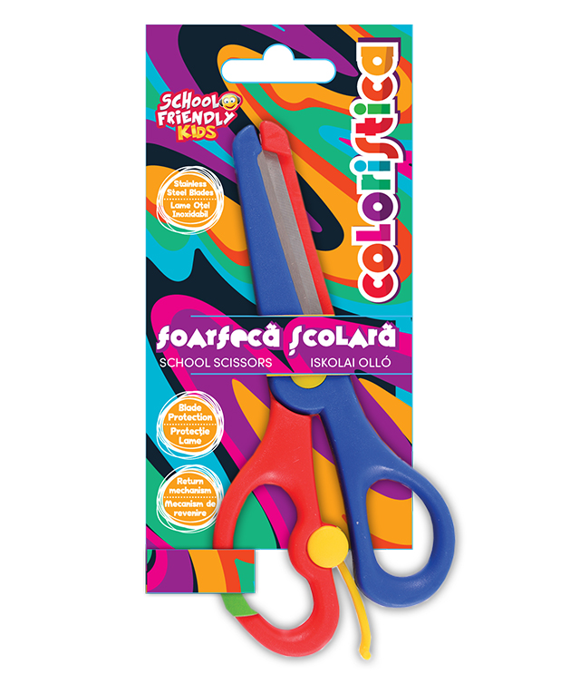 SCHOOL FRIENDLY COLORISTICA Foarfeca cu Protectie Lame