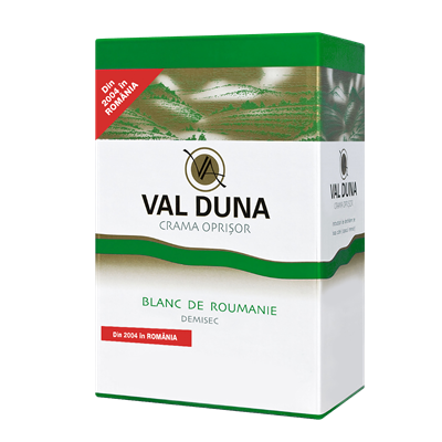 VAL DUNA Crama Oprisor Blanc De Roumanie Vin Alb Demisec 10 L
