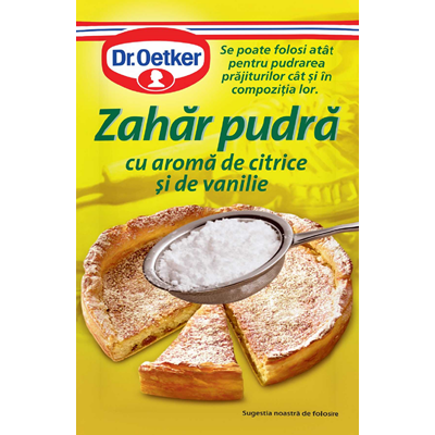 Dr. Oetker Zahar Pudra cu Aroma de Vanilie & Citrice 50 g - WALTI