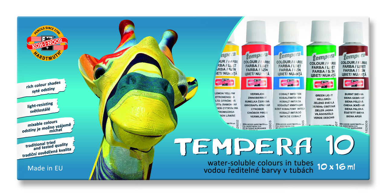 KOH-I-NOOR Tempera 16 ml 10 culori
