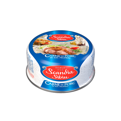 SCANDIA SIBIU Carne Porc in Suc Propriu 300 g - WALTI
