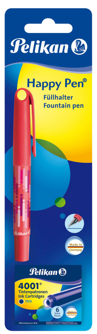 Pelikan Happy Pen Stilou cu 6 Rezerve
