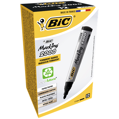 BiC Marker 2000 Negru cu Varf Rotund