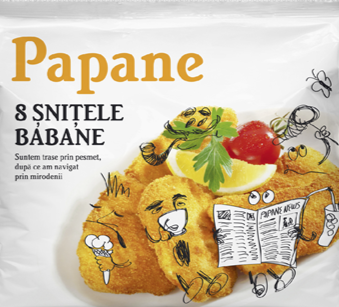 Papane Snitel Pui cu Pesmet 640 g