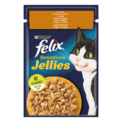 felix SENSATIONS Hrana pentru Pisici cu Pui & Morcov in Aspic 85 g