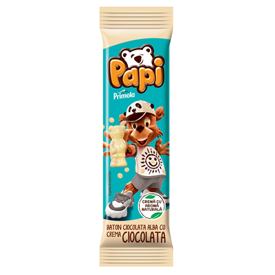 PRIMOLA PAPI Baton Ciocolata Alba 4 x 26,8 g - WALTI