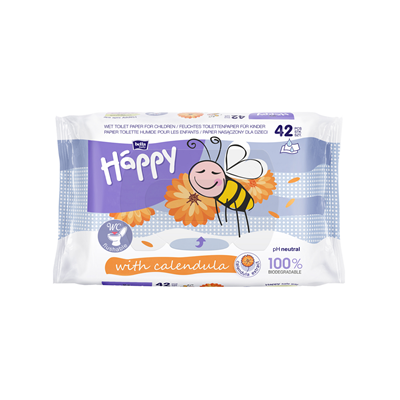 HAPPY Hartie Igienica Umeda cu Extract de Galbenele 42 bucati - WALTI