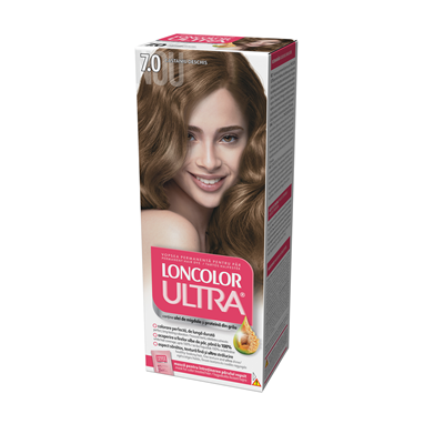 LONCOLOR Ultra Vopsea de Par Nuanta 7.0 Duo Castaniu Deschis 2 x 100 ml - WALTI