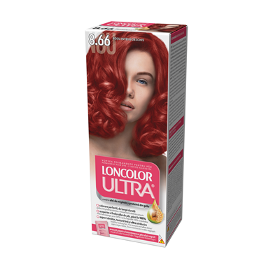 LONCOLOR Ultra Vopsea de Par Nuanta 8.66 Duo Rosu Intens Deschis 2 x 100 ml - WALTI