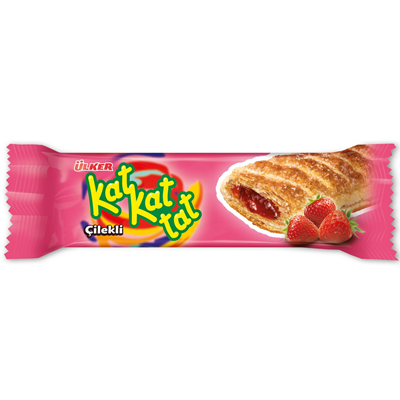 KAT KAT TAT Foietaj cu Crema de Capsune 28 g - WALTI