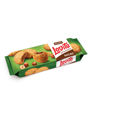 ROSHEN lovita Soft Cream Cookies Biscuiti cu Umplutura de Alune 127 g - WALTI