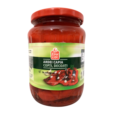 Fine Life Ardei Copti Decojiti 680 g - WALTI