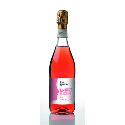 LAURA ROMAGNELLI Lambrusco Romagne Vin Spumant Rose Demidulce SGR 0,75 L - WALTI