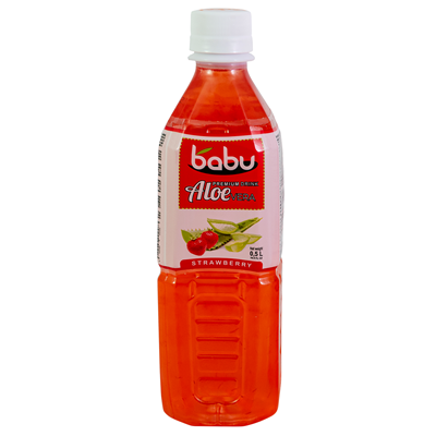 babu Bautura Racoritoare Aloe Vera si Capsuni SGR 500 ml