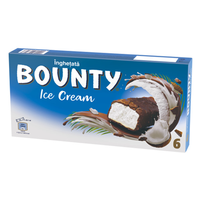 BOUNTY 6 Batoane Inghetata cu Nuca de Cocos 234,6 g