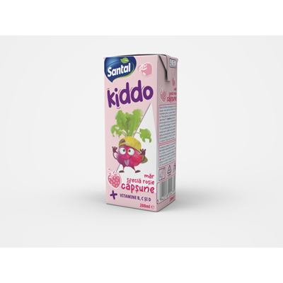 SANTAL Kiddo Bautura Racoritoare Necarbogazoasa Capsuna Mar Sfecla 0,2 L