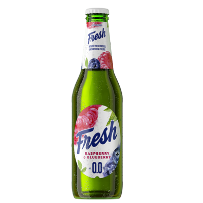 Fresh Bere 0% Zmeura & Afine SGR 0,33 L