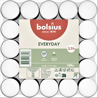 bolsius Lumanari Pastila 3,5 H 100 bucati