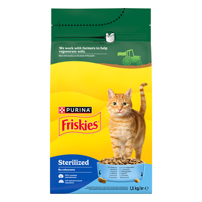 Friskies Hrana Uscata Pisici Sterile Somon si Legume 1,5 Kg