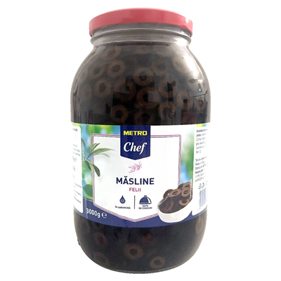 Masline Negre Feliate Calibru 230-260 1,55 Kg