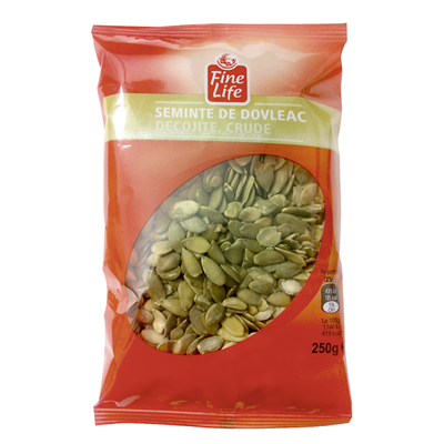 Fine Life Seminte Dovleac Decojite Crude 250 g - WALTI