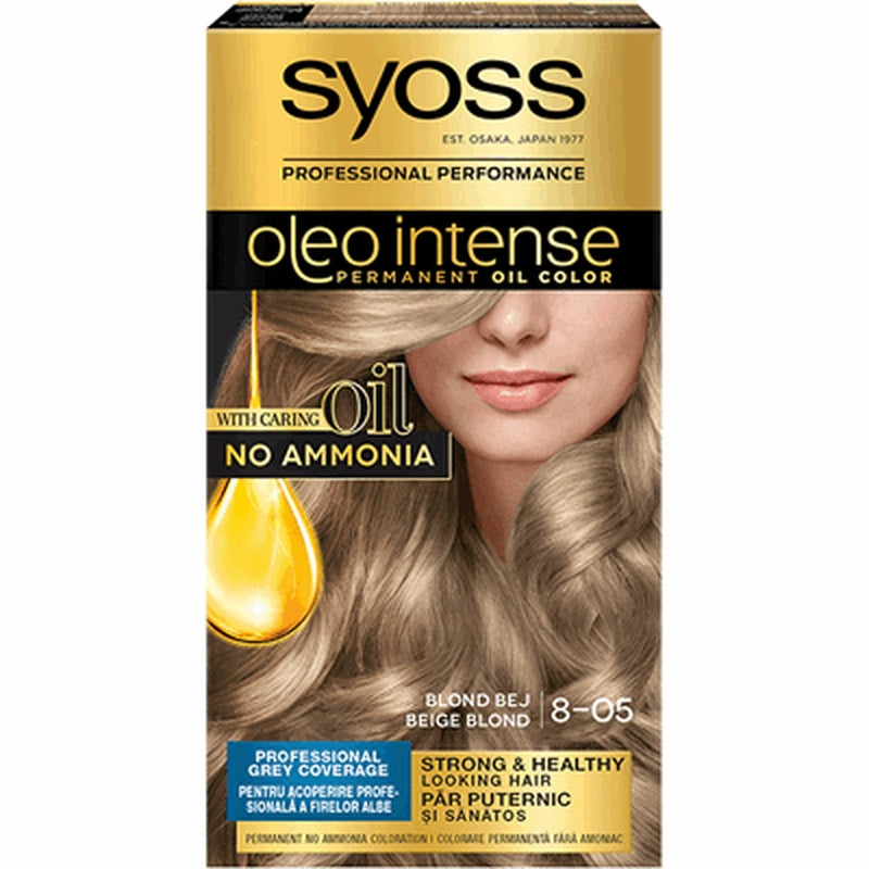 syoss Oleo Intense Vopsea de Par Nuanta 8-05 Blond Bej 115 ml
