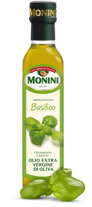 MONINI Condiment cu Ulei Extravirgin Aromatizat Busuioc 250 ml - WALTI