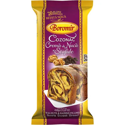 Boromir Cozonac cu Nuca si Stafide 450 g - WALTI