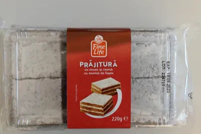 Fine Life Prajitura Cacao si Crema cu Aroma de Lapte 220 g - WALTI