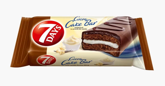 7 DAYS Cake Bar cu Glazura Vanilie 32 g - WALTI