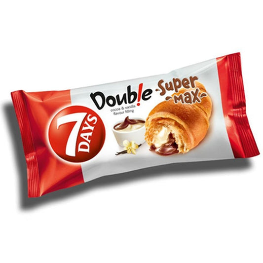 7 DAYS Croissant Double Super Max Ciocolata & Vanilie 110 g