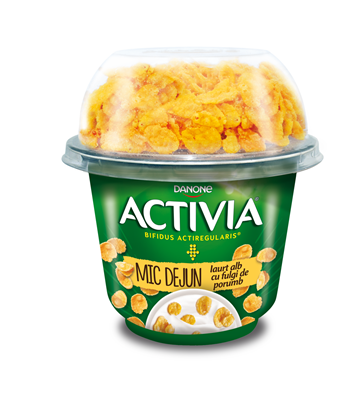 ACTIVIA Iaurt Mic Dejun Cu Fulgi De Porumb 168 G