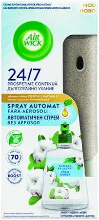 AIR WICK Odorizant Camera Bumbac Proaspat + Rezerva DEEE 0,84 RON 228 ml - WALTI