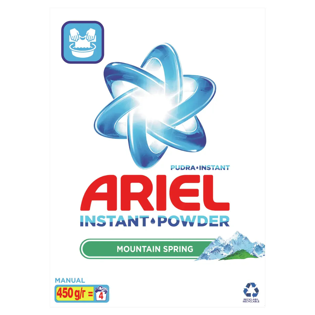 ARIEL Detergent Rufe Manual Mountain Spring 900 g - WALTI