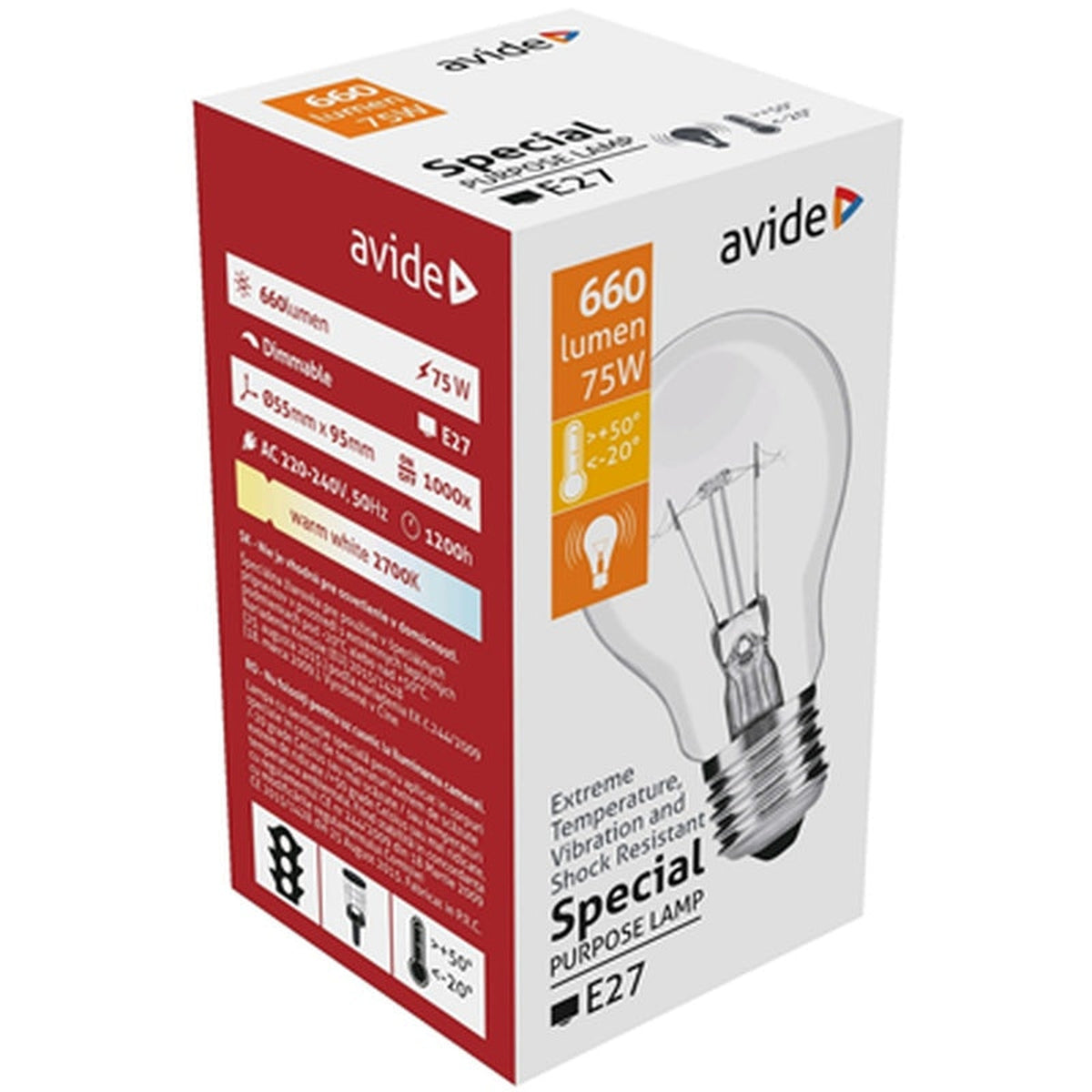 AVIDE Bec Incandescent A55 E27 75 W