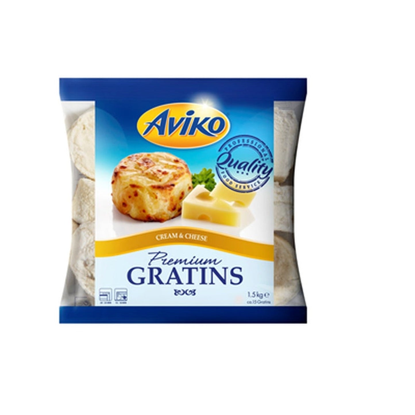 AVIKO Cartofi Gratinati cu Branza Congelati 1,5 Kg