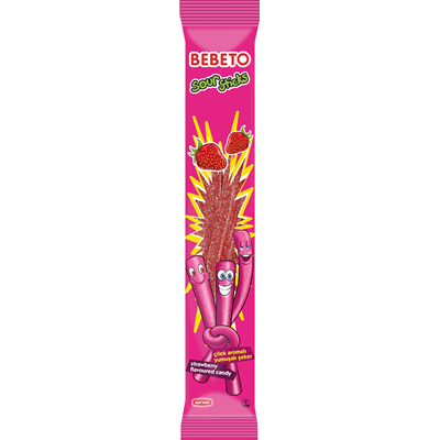 BEBETO Sour Stick Jeleu Capsuni 35 g - WALTI