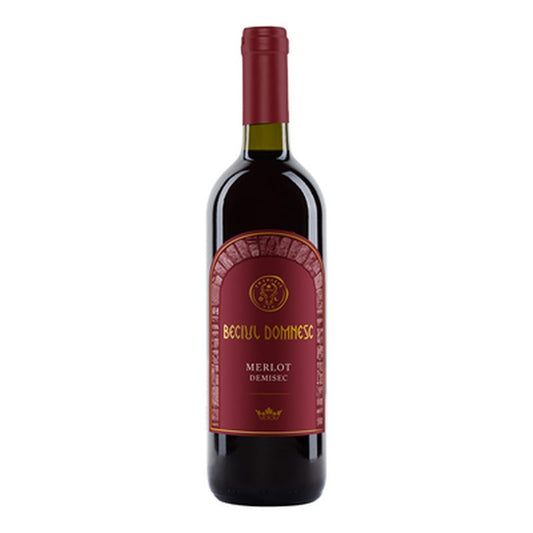 BECIUL DOMNESC Merlot Vin Rosu Demisec SGR 0,75 L