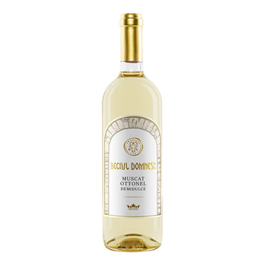 BECIUL DOMNESC Muscat Ottonel Vin Alb Demidulce SGR 0,75 L