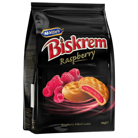 BISKREM Biscuiti cu Crema de Zmeura 160 g - WALTI