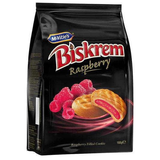 BISKREM Biscuiti cu Crema de Zmeura 160 g