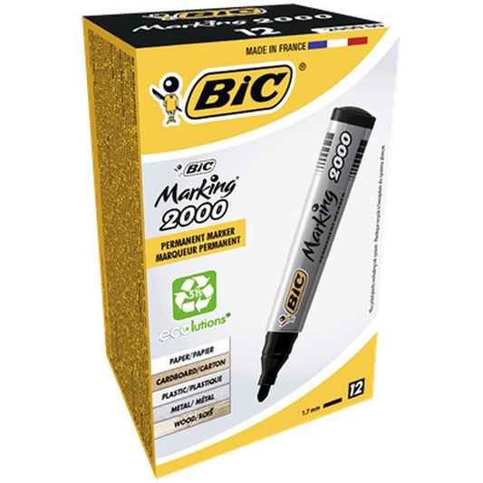 BiC Marker 2000 Negru cu Varf Rotund