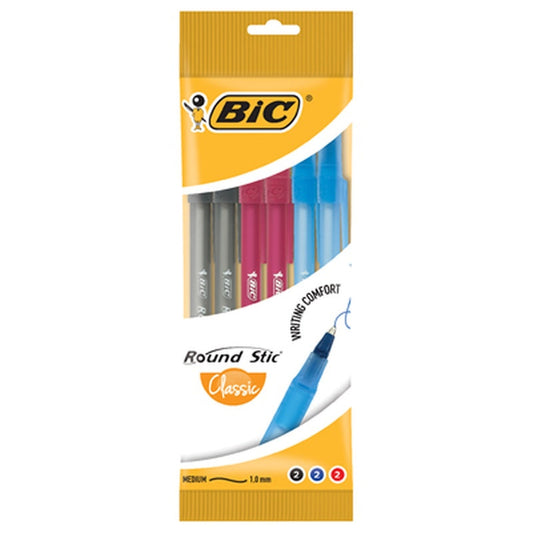 BiC Round Stic Pix Asortat 6 bucati