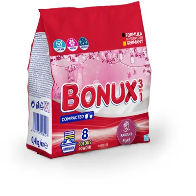 BONUX Radiant Rose Detergent Rufe Manual 0,4 Kg - WALTI