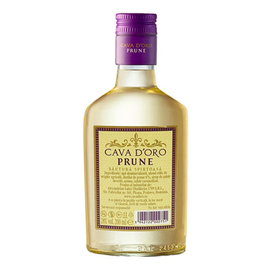 CAVA D'ORO Bautura Spirtoasa Prune 28% SGR 0,2 L