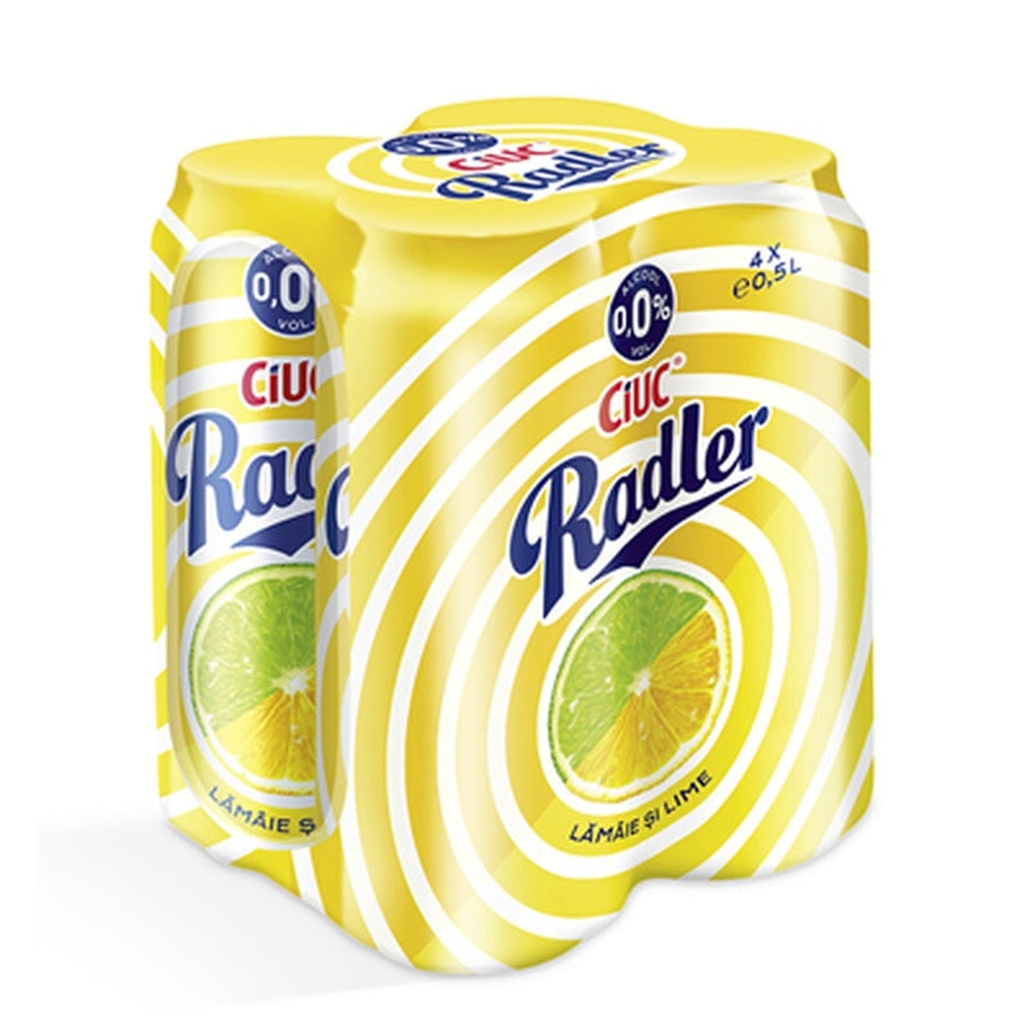 CIUC RADLER Bere cu Aroma de Lamaie 0% Alcool Doza SGR 4 x 0,5 L
