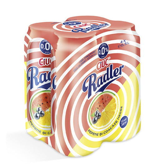 CIUC RADLER Bere la Doza cu Aroma Coacaze Negre SGR 4 x 0,5 L
