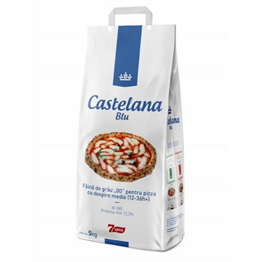 Castelana BLU Faina de Grau pentru Pizza cu Dospire Medie 5 Kg