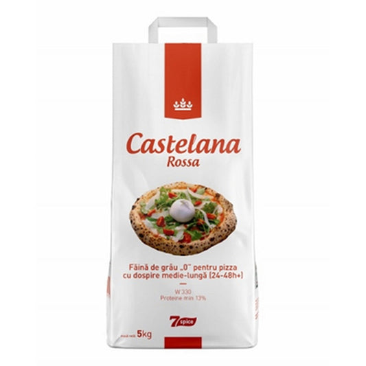 Castelana ROSSA Faina de Grau pentru Pizza cu Dospire Medie-Lunga 5 Kg